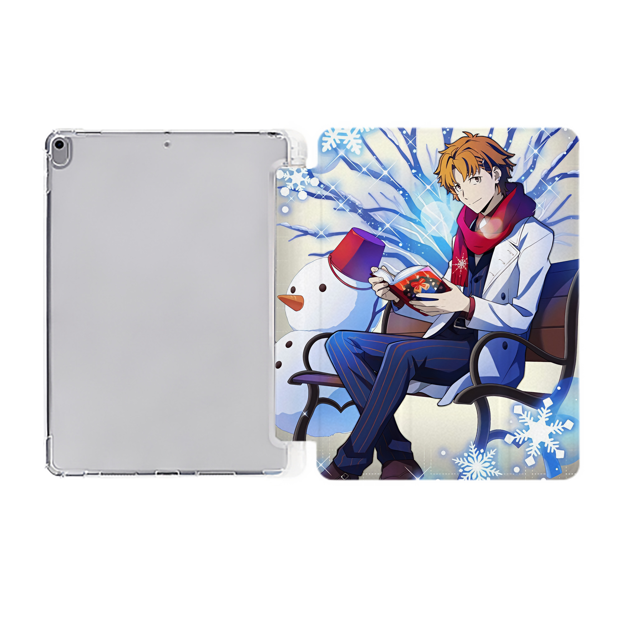 （画像用） 文豪ストレイドッグス Bungo Stray Dogs IPad ケース ペン収納付き 三つ折りスタンド PUレザー×シリコン 対応機種9.5/10.5/10.9インチ